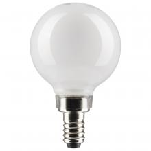 Satco Products Inc. S21213 - 5.5 Watt G16.5 LED; White; Candelabra base; 90 CRI; 3000K; 120 Volt