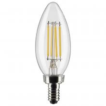 Satco Products Inc. S21264 - 4 Watt B11 LED; Clear; Candelabra base; 90 CRI; 2700K; 120 Volt