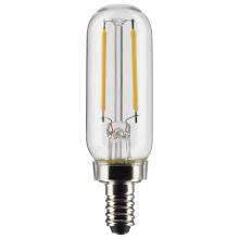 Satco Products Inc. S21858 - 2.8 Watt T6 LED Filament; Clear; Candelabra Base; 2700K; 200 Lumens; 120 Volt; 2-Pack