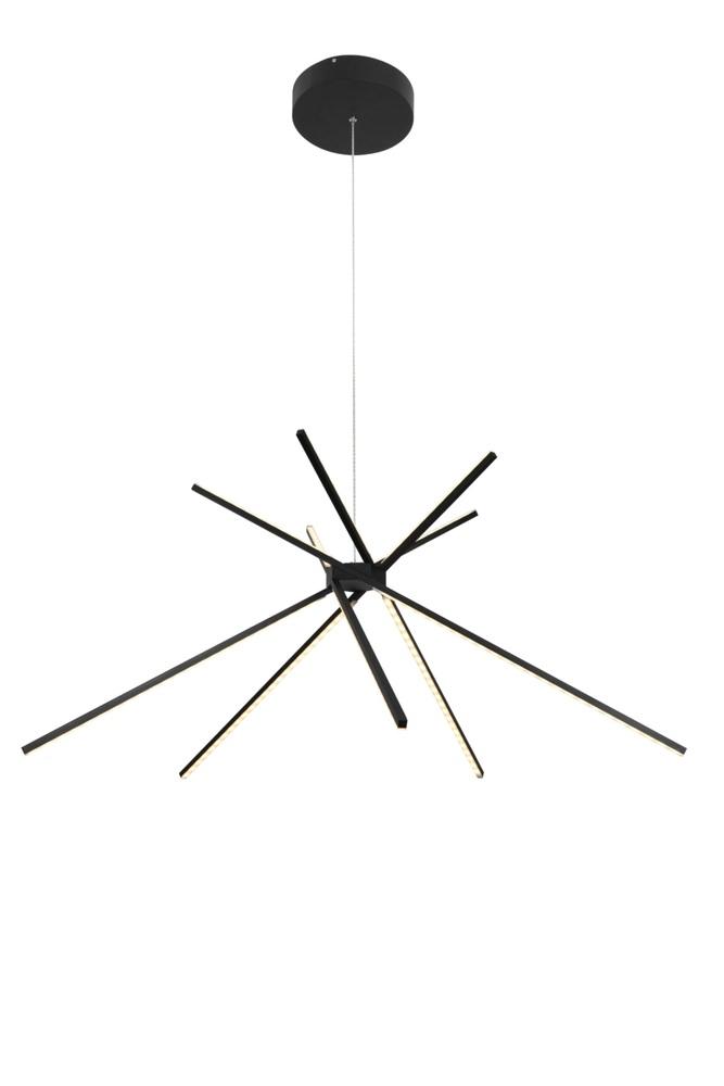 LED Chandelier Matte Black