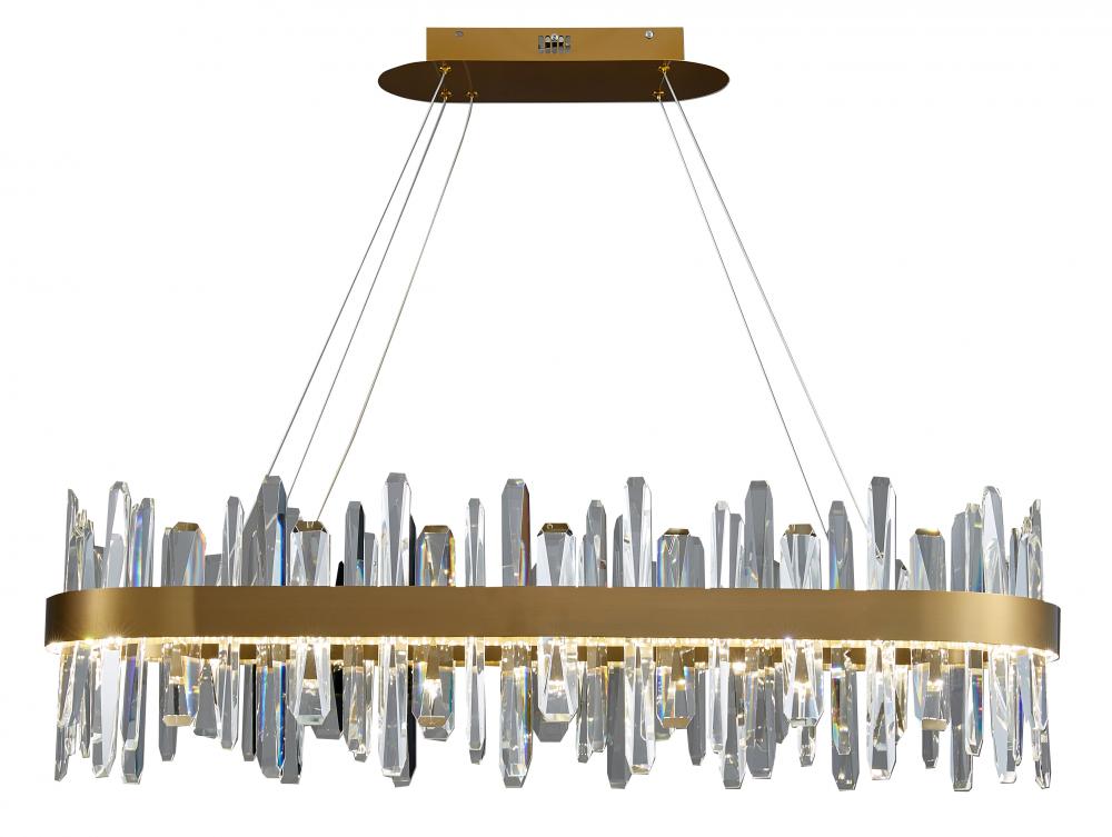 LED Chandelier Stainless Steel & Crystal