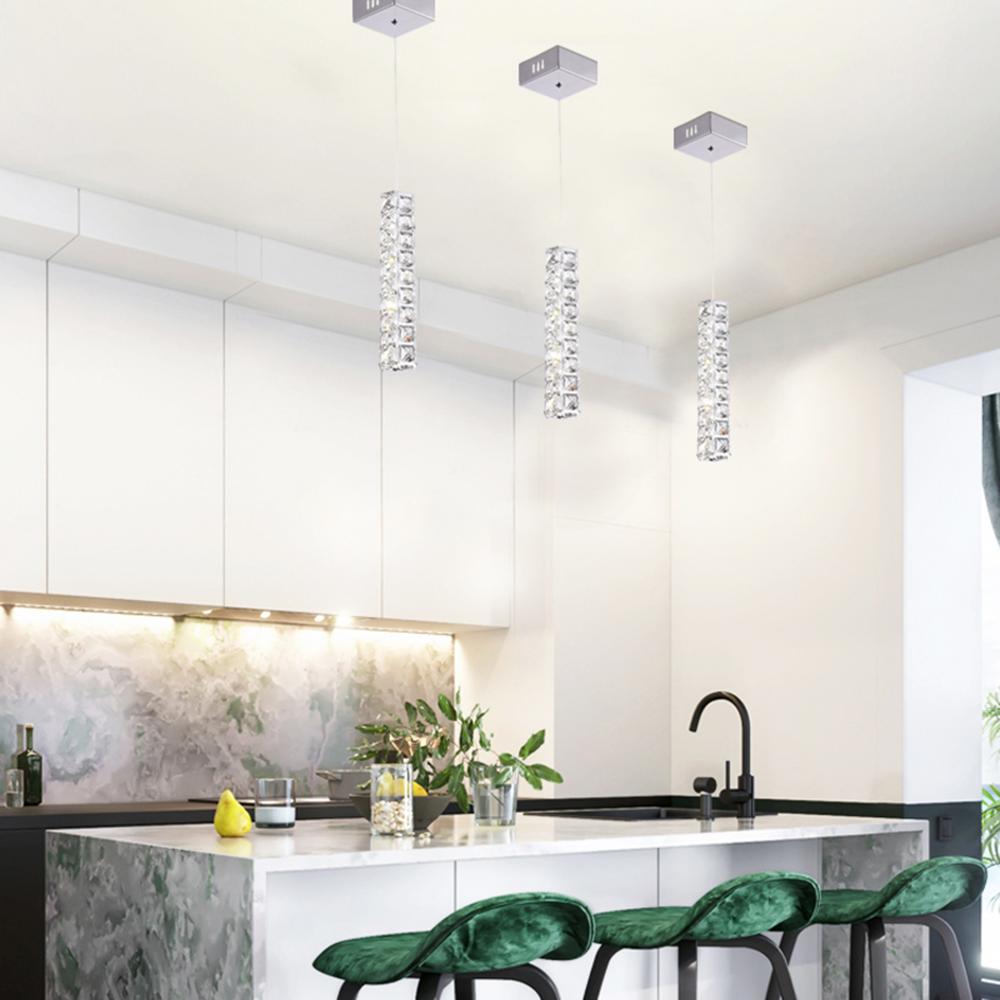 LED Single Pendant Lighting Chrome