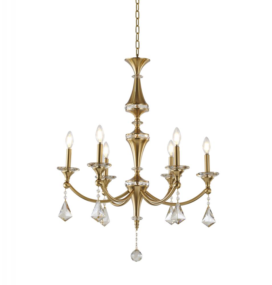 Chandelier Satin Brass