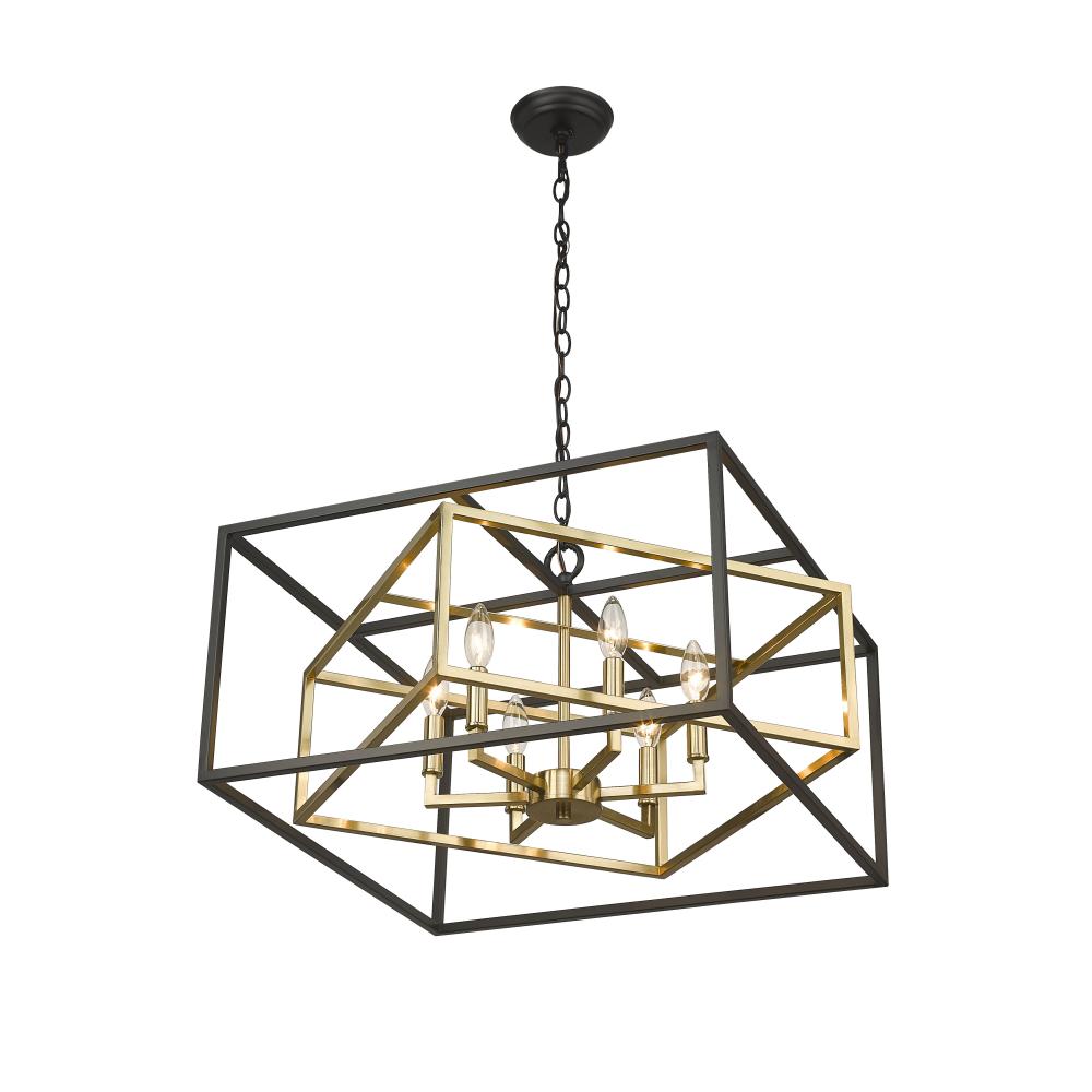 Chandelier Black and Gold