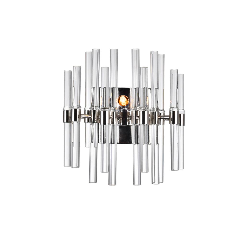 Miroir 2 Light Wall Light With Polished Nickel Finish