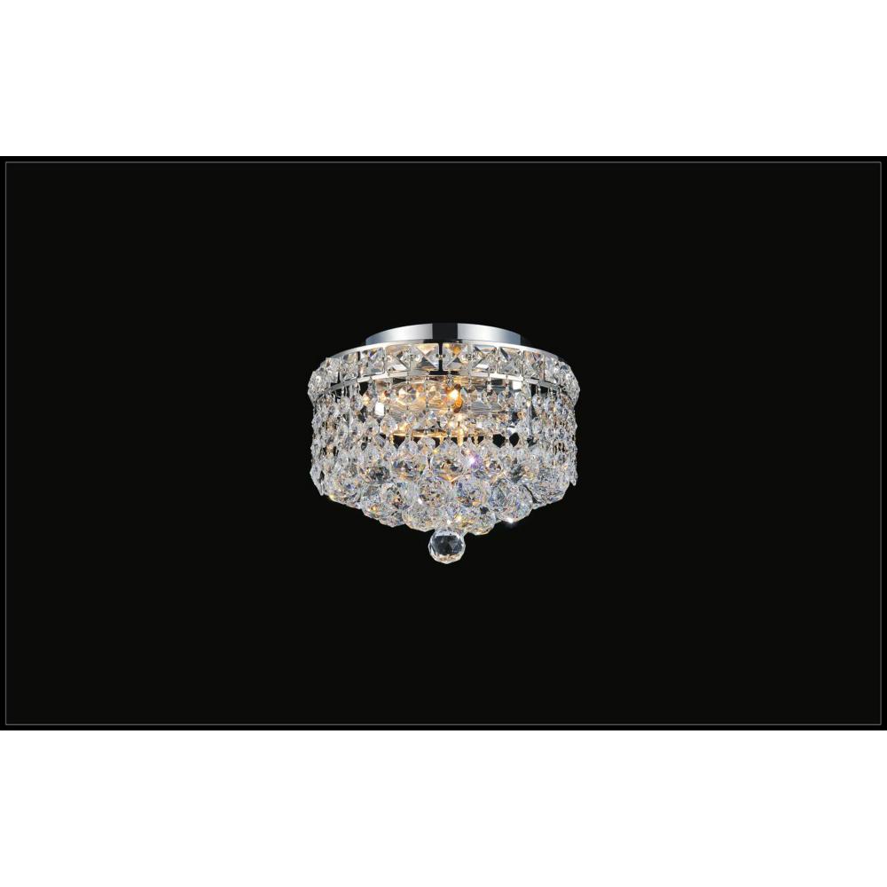 Luminous 2 Light Flush Mount With Chrome Finish