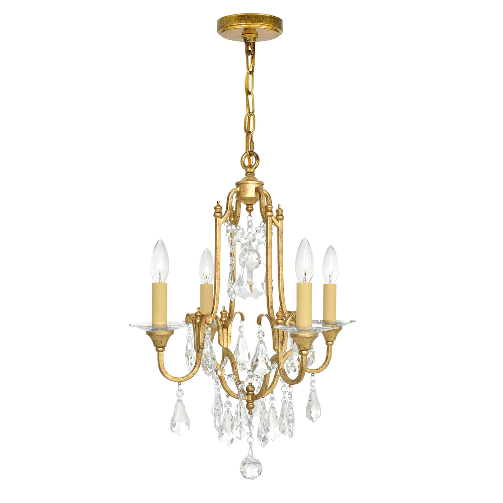 Electra 4 Light Up Chandelier With Oxidized Bronze Finish