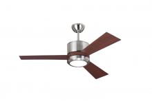 Generation Lighting 3VNR42BSD-V1 - Vision 42 LED - Brushed Steel w Teak Blades