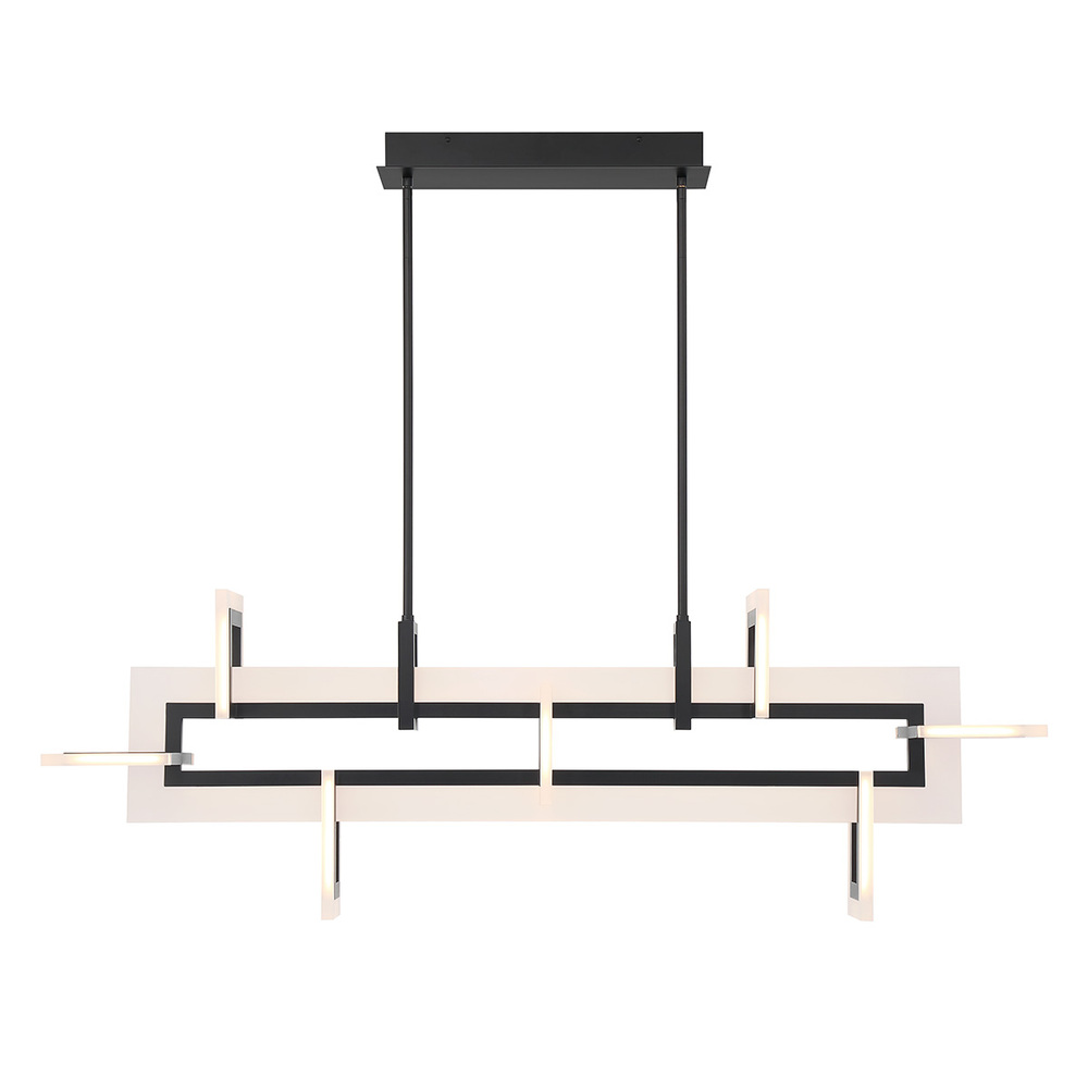 Inizio 1 Light Chandelier in Black