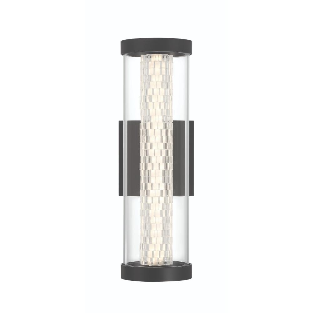 Savron 1 Light LED 14" Outdoor Sconce in Black