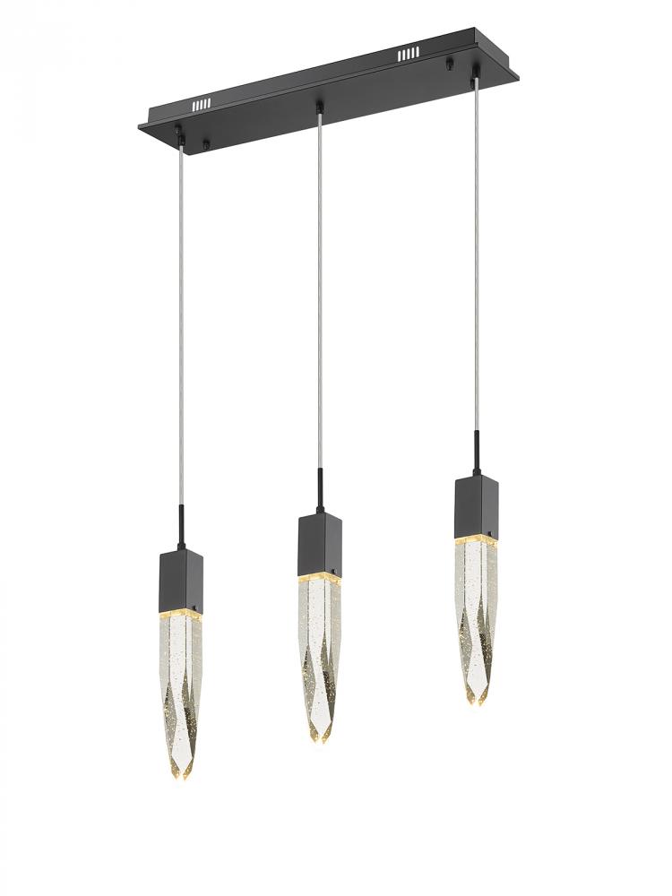 The Original Aspen Collection Black 3 Light Pendant Fixture