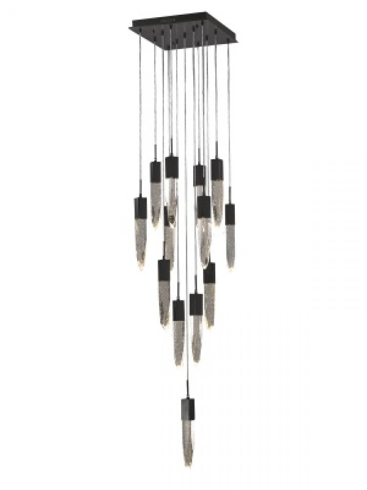 The Original Aspen Collection Black 13 Light Pendant Fixture