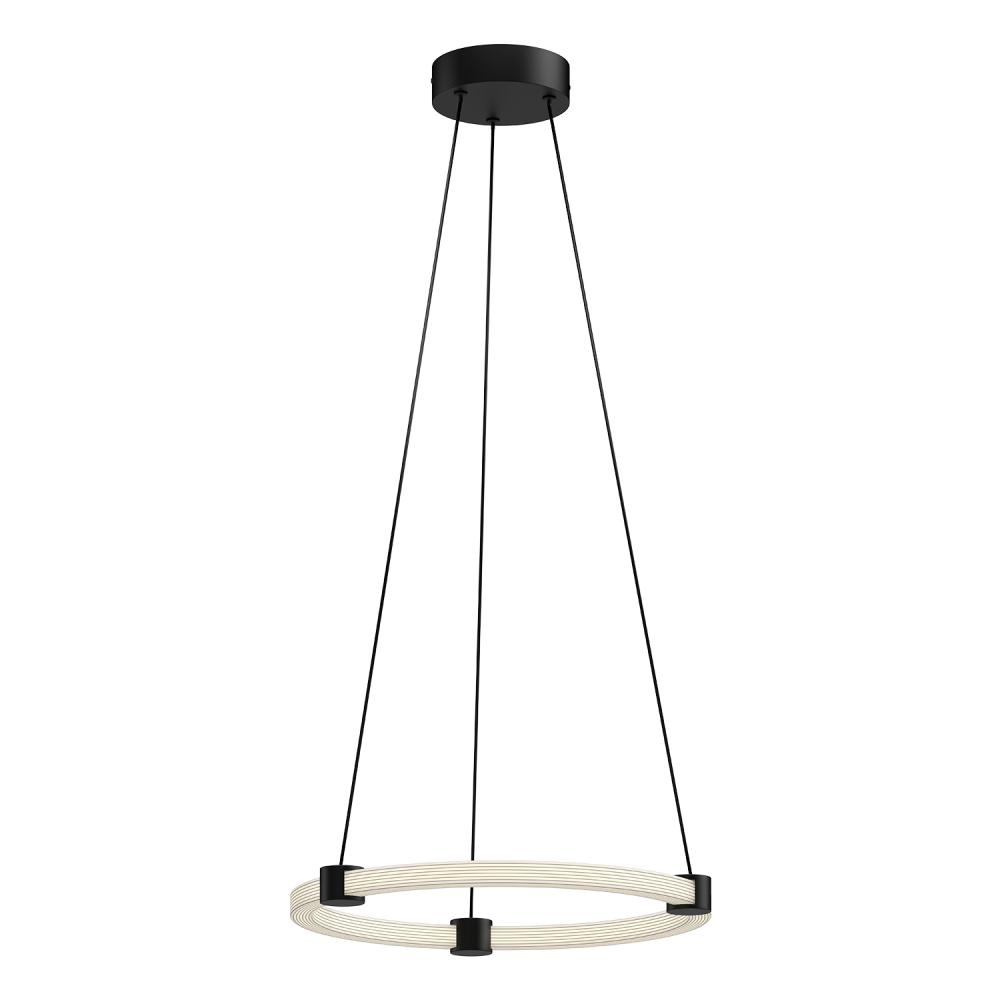 Bruni 16-in Black LED Pendant