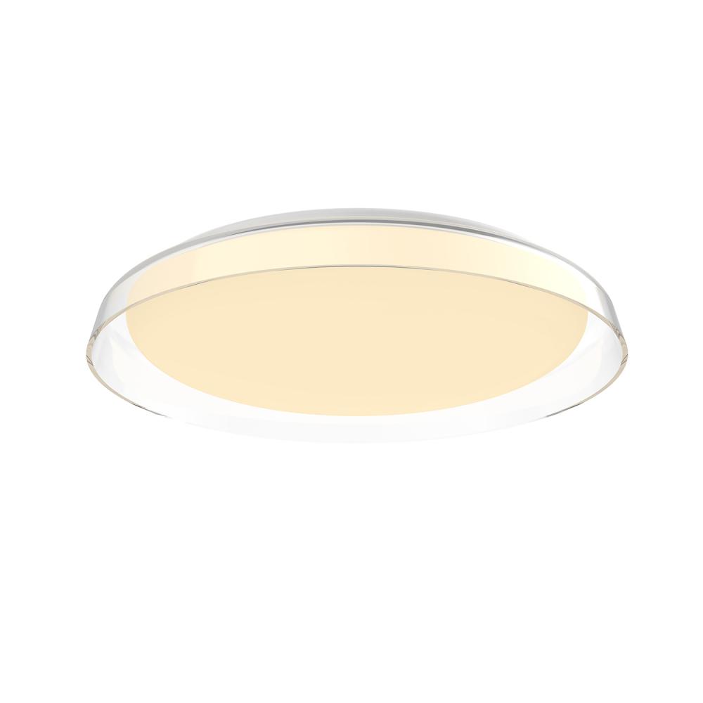 Hampton 17-in Clear LED Flush Mount