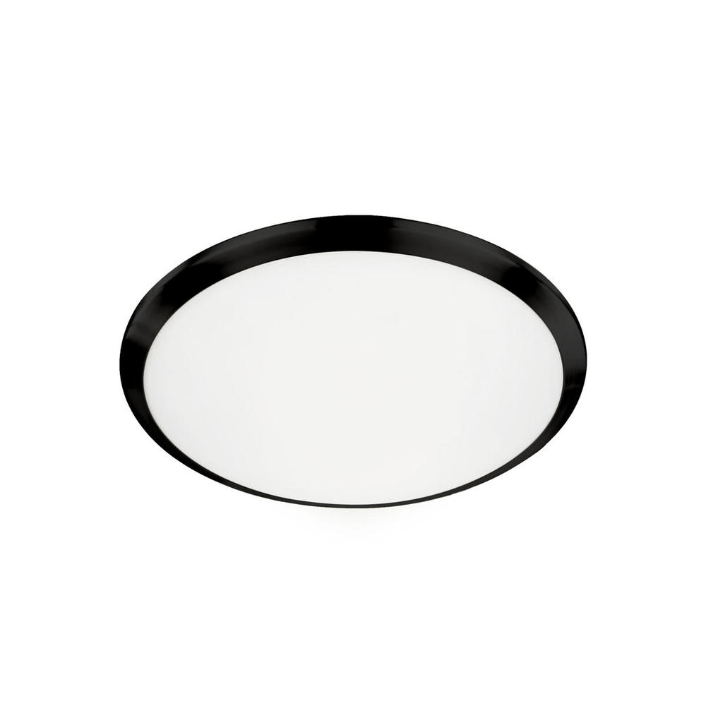 Malta 12-in Black LED Flush Mount