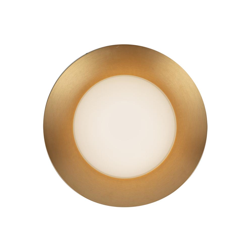 Cleo 9-in Brushed Gold/Opal Glass LED Wall Sconce