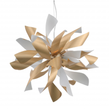 ZEEV Lighting CD10263-9-BB+MW - 9-Light Decorative Floral Windmill Brushed Brass Chandelier