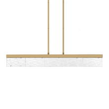 ZEEV Lighting PL11501-LED-43-AGB - LED 3CCT 43" Thick Engraved Crystals Aged Brass Linear Pendant