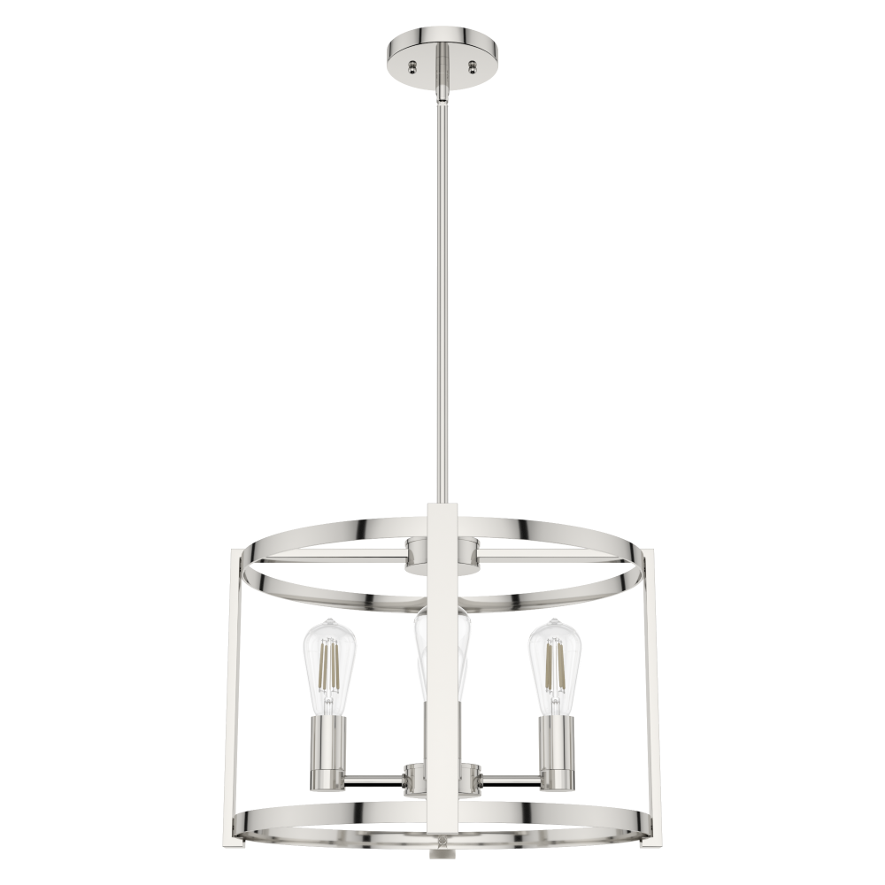 Hunter Astwood Polished Nickel 4 Light Chandelier Ceiling Light Fixture