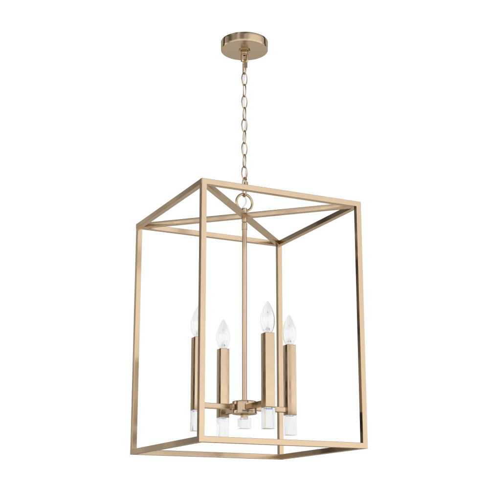 Hunter Sunjai Alturas Gold 4 Light Pendant Ceiling Light Fixture