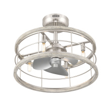 Hunter 50106 - Hunter 22 inch Bridgette Fandelier Brushed Nickel Ceiling Fan with Light Kit and Handheld Remote