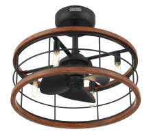 Hunter 50107 - Hunter 22 inch Bridgette Fandelier Matte Black Ceiling Fan with Light Kit and Handheld Remote