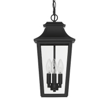 Hunter 46084 - Hunter Spring Cove Matte Black with Clear Glass 3 Light