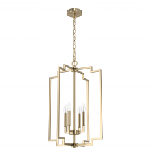 Hunter 19576 - Hunter Zoanne Alturas Gold 4 Light Large Pendant Ceiling Light Fixture