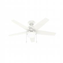 Hunter 52494 - Hunter 44 inch Bardot Fresh White Ceiling Fan with LED Light Kit and Pull Chain