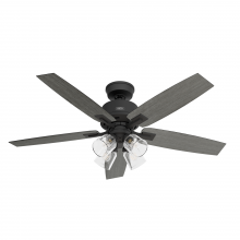 Hunter 52429 - Hunter 52 inch Gatlinburg HunterExpress Matte Black Ceiling Fan with LED Light Kit