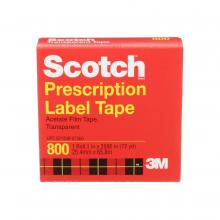 3M 7000125153 - Scotch® Prescription Label Tape, Clear, 1 in x 72 yd, 12/Box