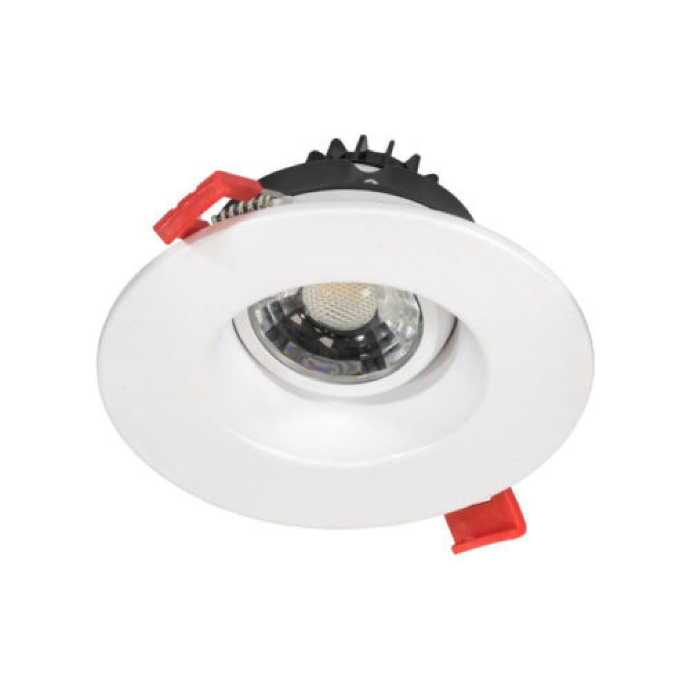 JESCO Downlight LED 3" Round Regressed Gimbal Recessed 8W 5CCT 90CRI WH