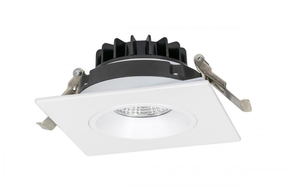 JESCO Downlight LED 4" Square Regressed Gimbal Recessed 12W 5CCT 90CRI WH