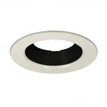 Jesco RLT-R4002-BK-WH - 4 Inch Step Baffle Trims For LED Retrofit Modules