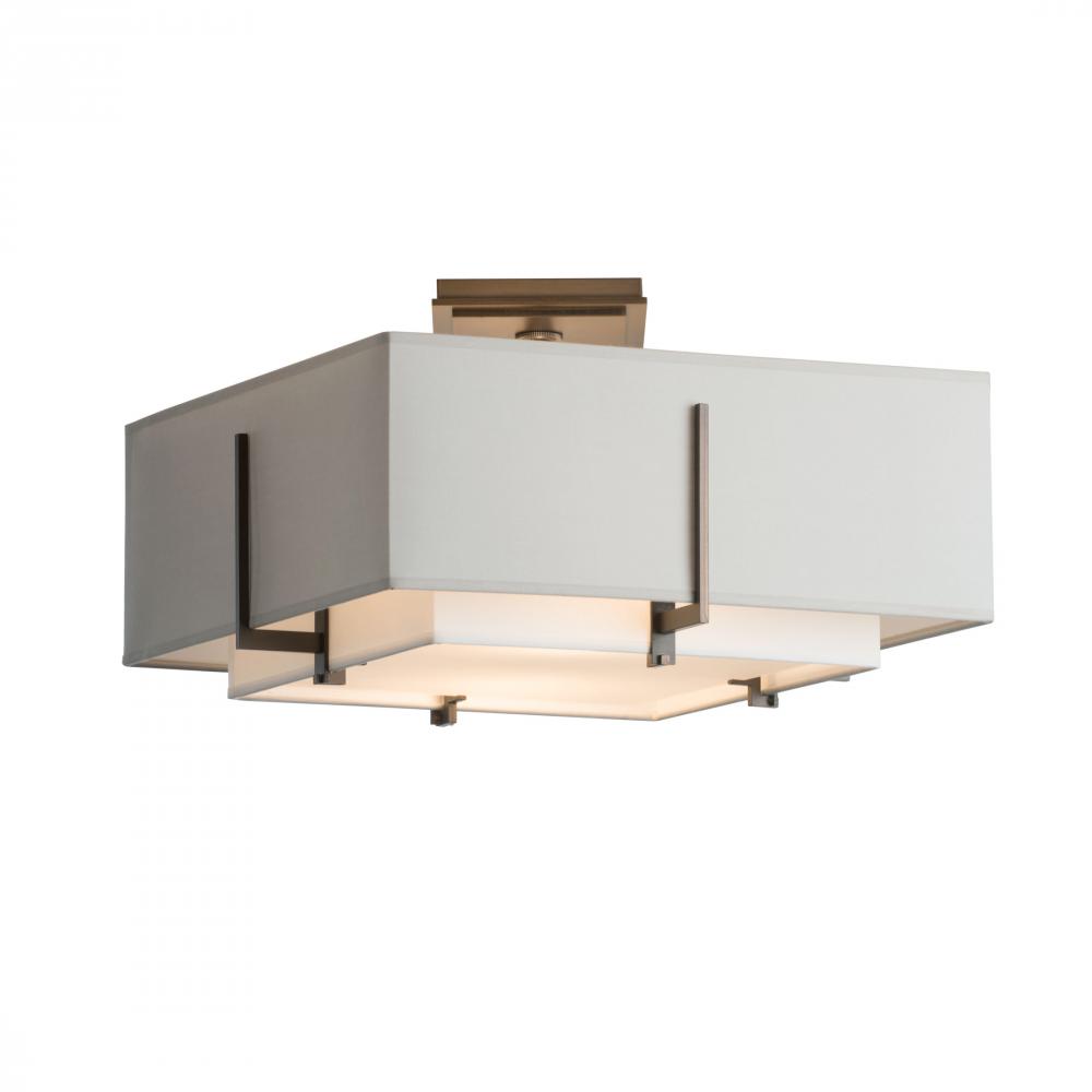 Exos Square Small Double Shade Semi-Flush