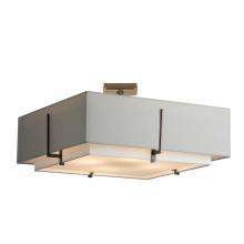 Hubbardton Forge 126513-SKT-07-SF2012-SJ2401 - Exos Square Large Double Shade Semi-Flush