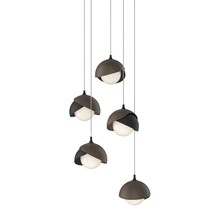 Hubbardton Forge 131125-SKT-LONG-10-05-GG0711 - Brooklyn 5-Light Double Shade Pendant