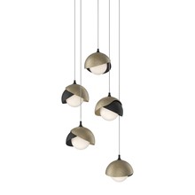 Hubbardton Forge 131125-SKT-LONG-10-84-GG0711 - Brooklyn 5-Light Double Shade Pendant