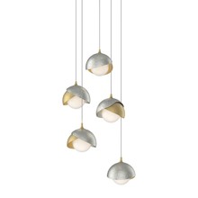 Hubbardton Forge 131125-SKT-LONG-86-85-GG0711 - Brooklyn 5-Light Double Shade Pendant