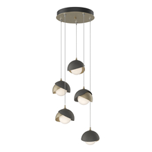 Hubbardton Forge 131125-SKT-STND-84-20-GG0711 - Brooklyn 5-Light Double Shade Pendant