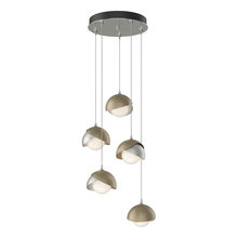 Hubbardton Forge 131125-SKT-STND-85-84-GG0711 - Brooklyn 5-Light Double Shade Pendant