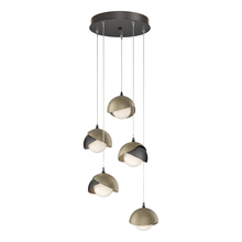 Hubbardton Forge 131125-SKT-STND-89-84-GG0711 - Brooklyn 5-Light Double Shade Pendant