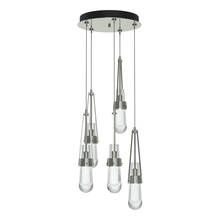 Hubbardton Forge 131127-SKT-STND-85-ZM0434 - Link 5-Light Clear Glass Pendant