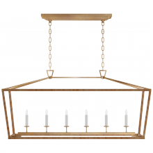 Visual Comfort & Co. Signature Collection ALL US CHC 5766AB/NRT - Darlana Large Rattan Wrapped Linear Lantern