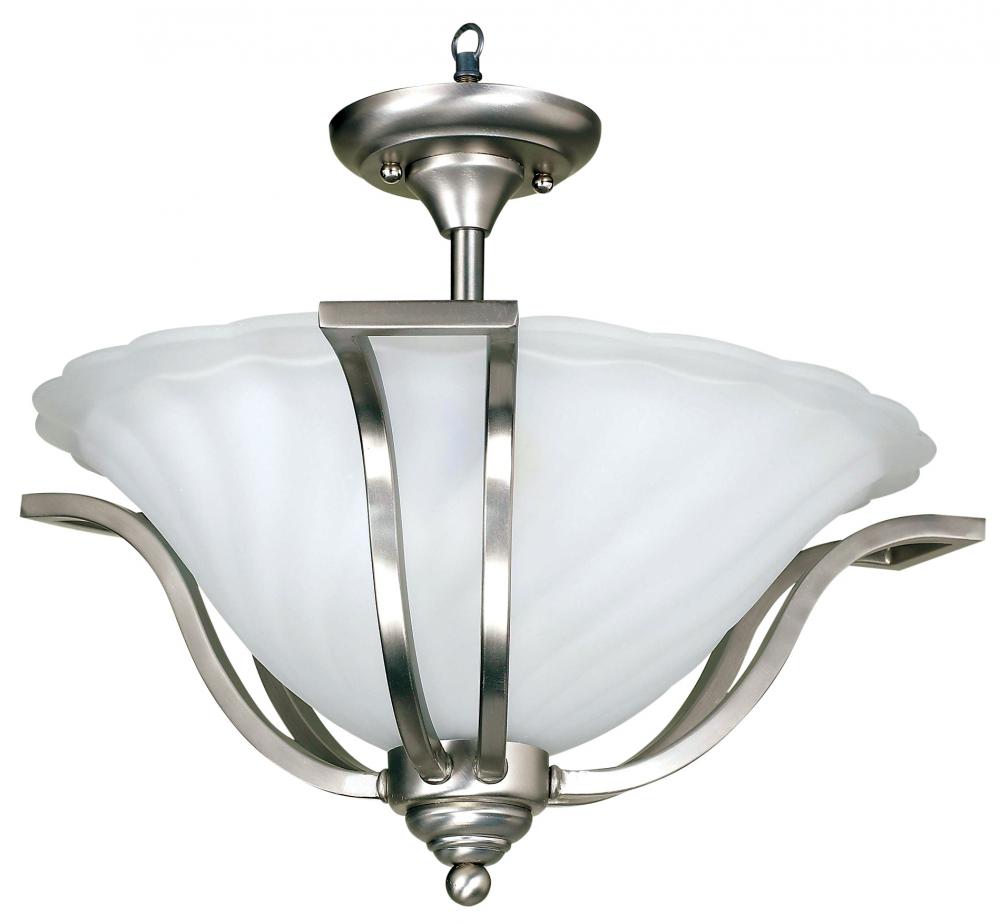 Nickel Bowl Semi-Flush Mount