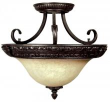 Yosemite Lighting F023F03SB - Black Bowl Semi-Flush Mount