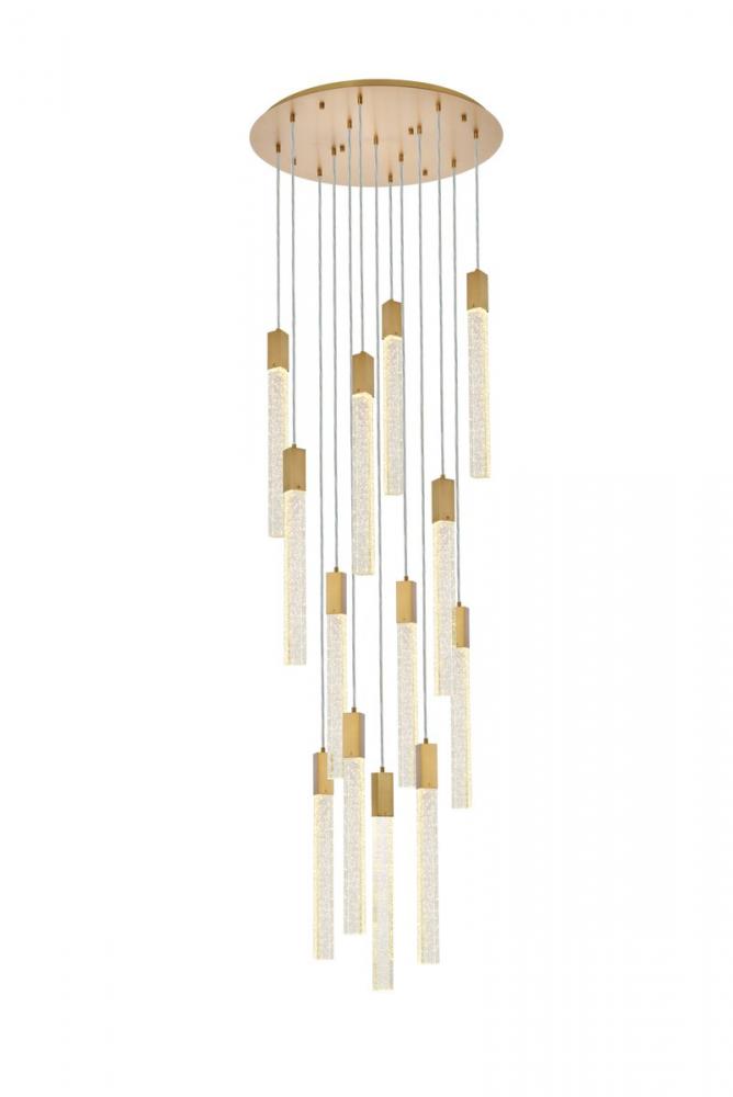 Weston 13 Lights Pendant in Satin Gold