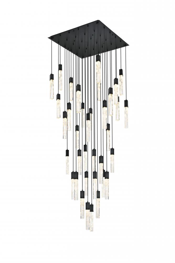 Aurora 42 inch Chandelier in Black