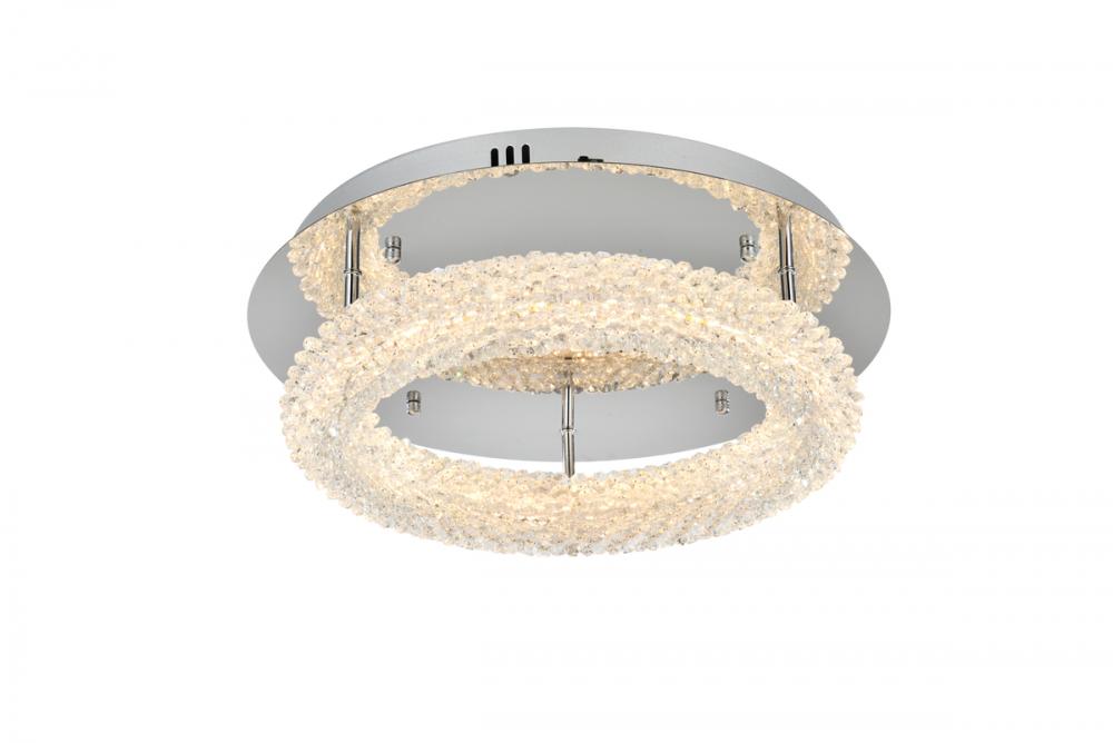 Bowen 18 Inch Adjustable LED Flush Mount in Chrome