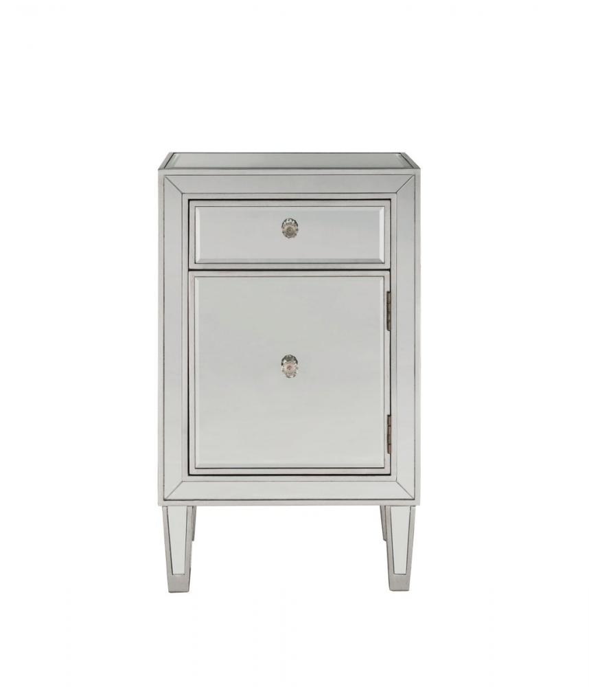 End table 1 drawer 18in. W x 13in. D x 29in. H in antique silver paint